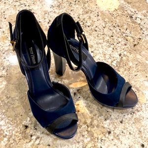 Navy Platform Heels